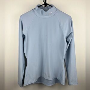 The North Face Women’s Light Blue Fitted Long Sleeve Top Mock Neck Size M